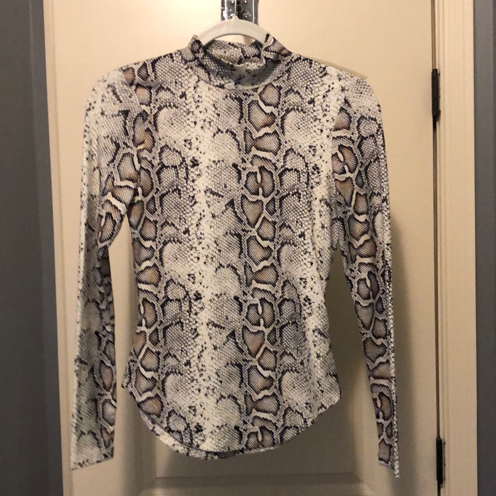 Snakeskin French Connection Turtleneck from Bloomingdales